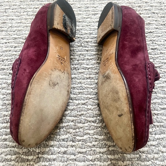 Gucci Loafer suede gold hardware with fringe 36 - Picture 5 of 5